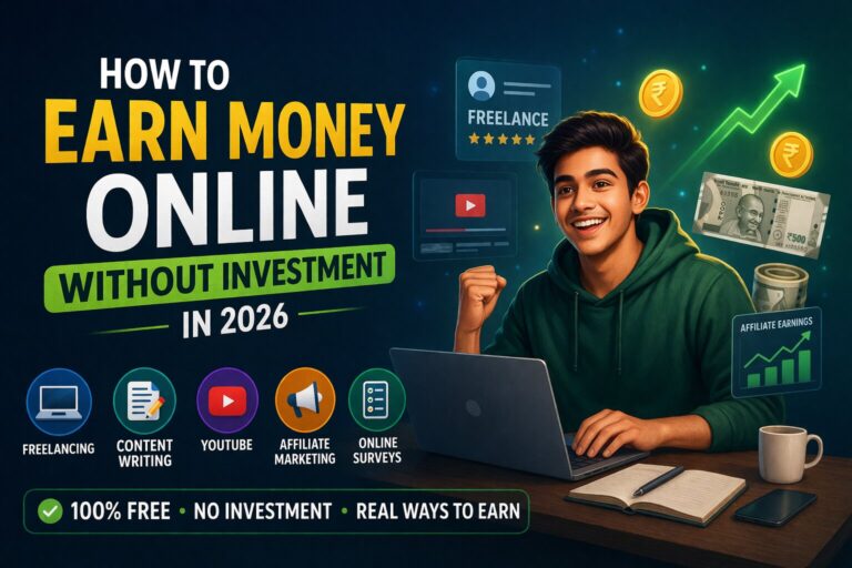 How to Earn Money Online Without Investment in 2026 (Complete Beginner Guide)