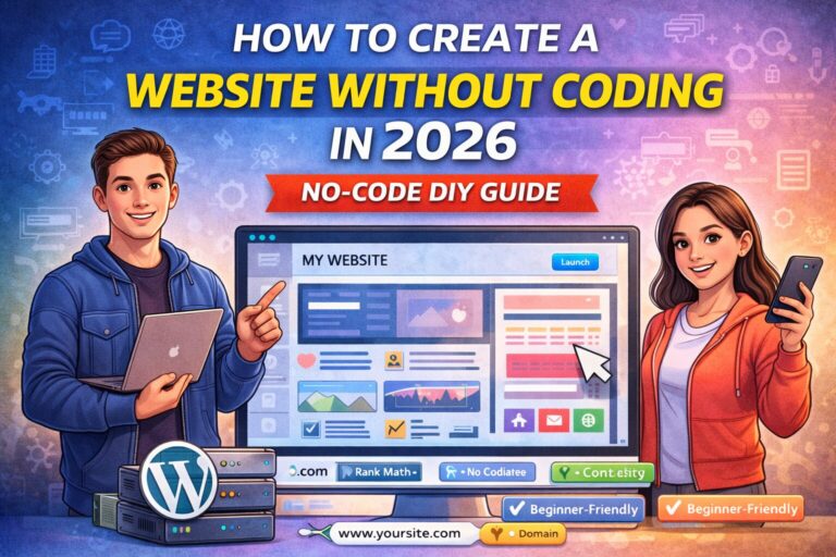 How to Create a Website Without Coding in 2026 (Step-by-Step Beginner Guide)